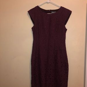 BURGUNDY LACE DRESS